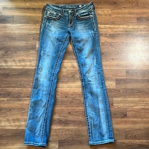 MissMe straight leg jeans, size 27.